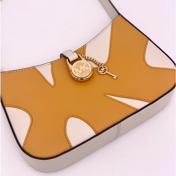 Michael Kors Lyra Small Color-Block Pochette Shoulder Purse - Picture 13 of 16